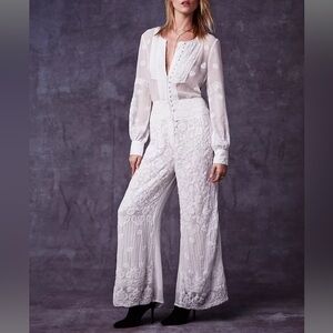 RARE Free People New Romantics Power Babe jumpsuit size 8